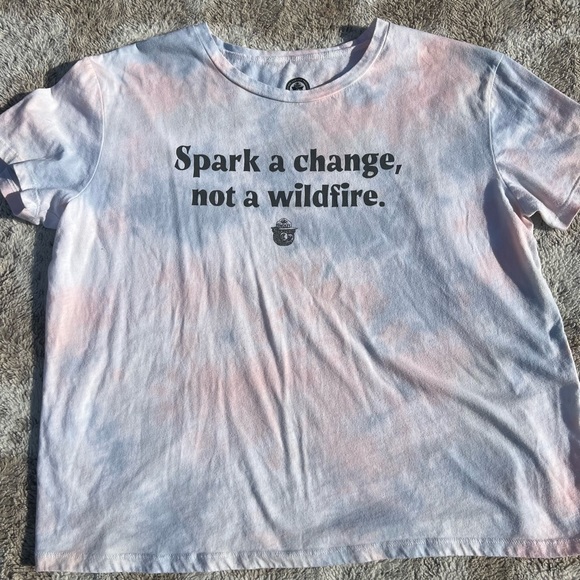 smokey the bear tie dye shirt